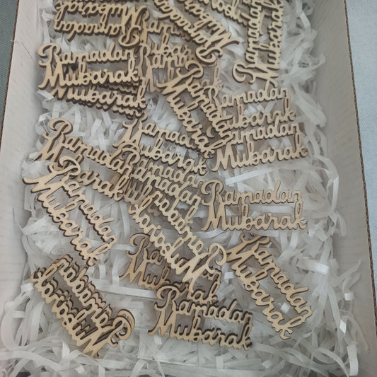 Ramadhaan Mubarak laser cut wood