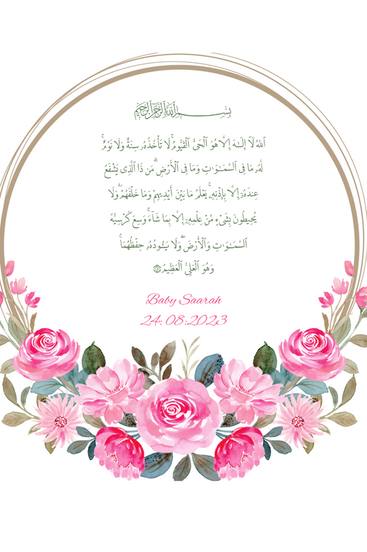 Baby girl magnet favour